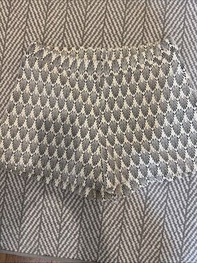 Zara Woven Black and Cream Patterned Women’s Shorts